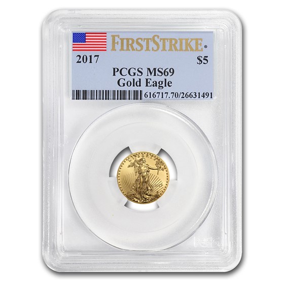 2017 1/10 oz Gold American Eagle MS-69 PCGS (FirstStrike®) 2017 1/10 oz Gold American Eagle MS-69 PCGS (FirstStrike®)